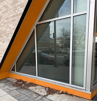 Privacy window film installed on commercial storefront glass in Philadelphia