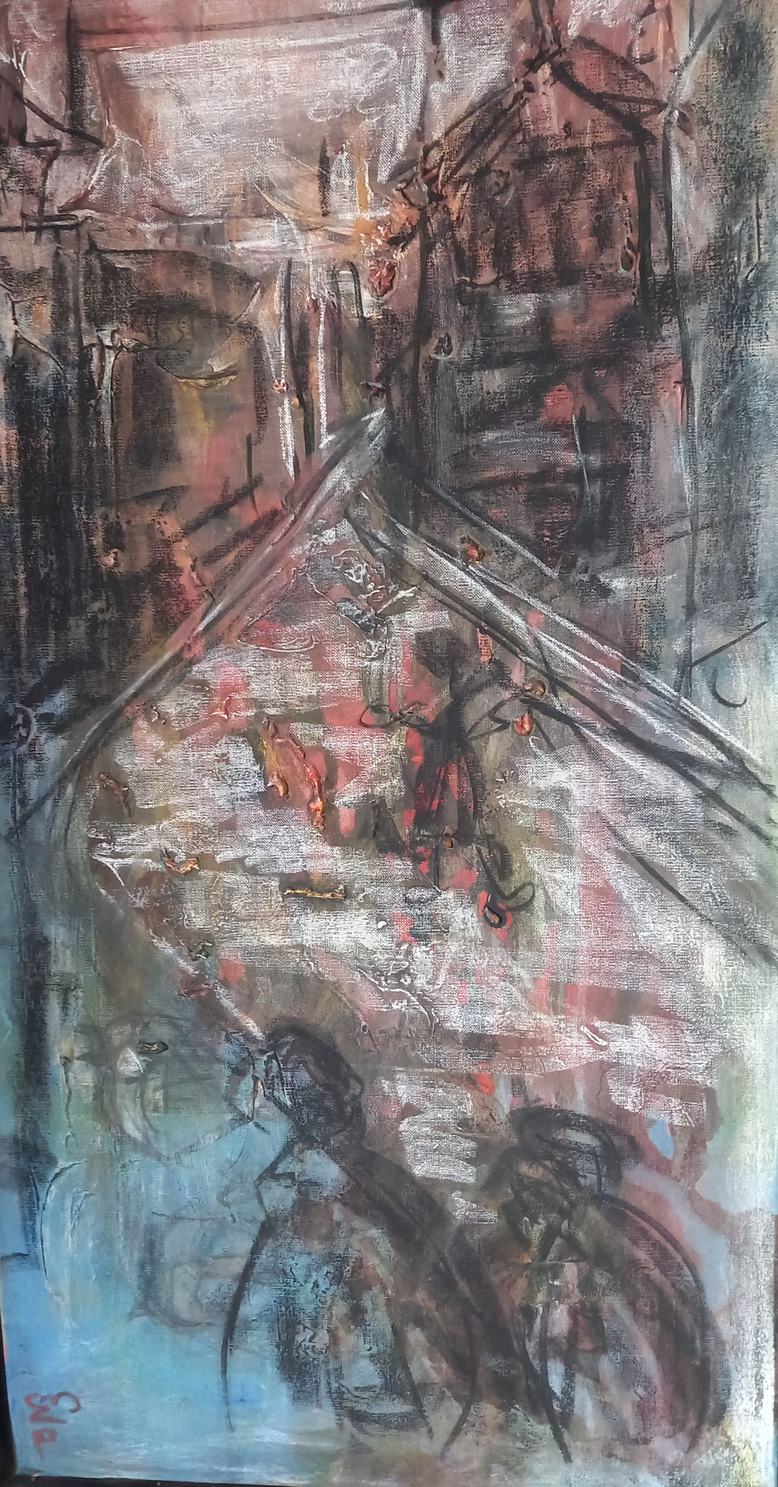 Breton couple in a street