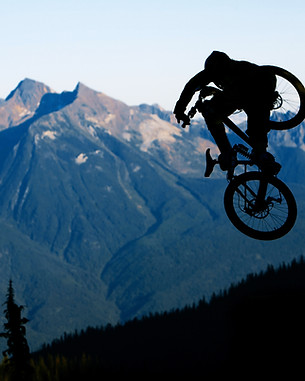Jumping Mountain Biker