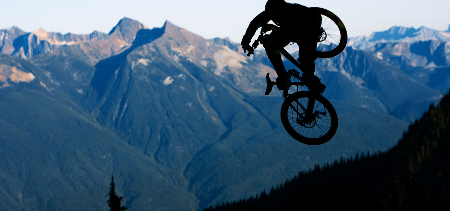 Jumping Mountain Biker