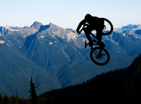 Jumping Mountain Biker