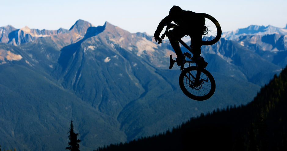 Jumping Mountain Biker