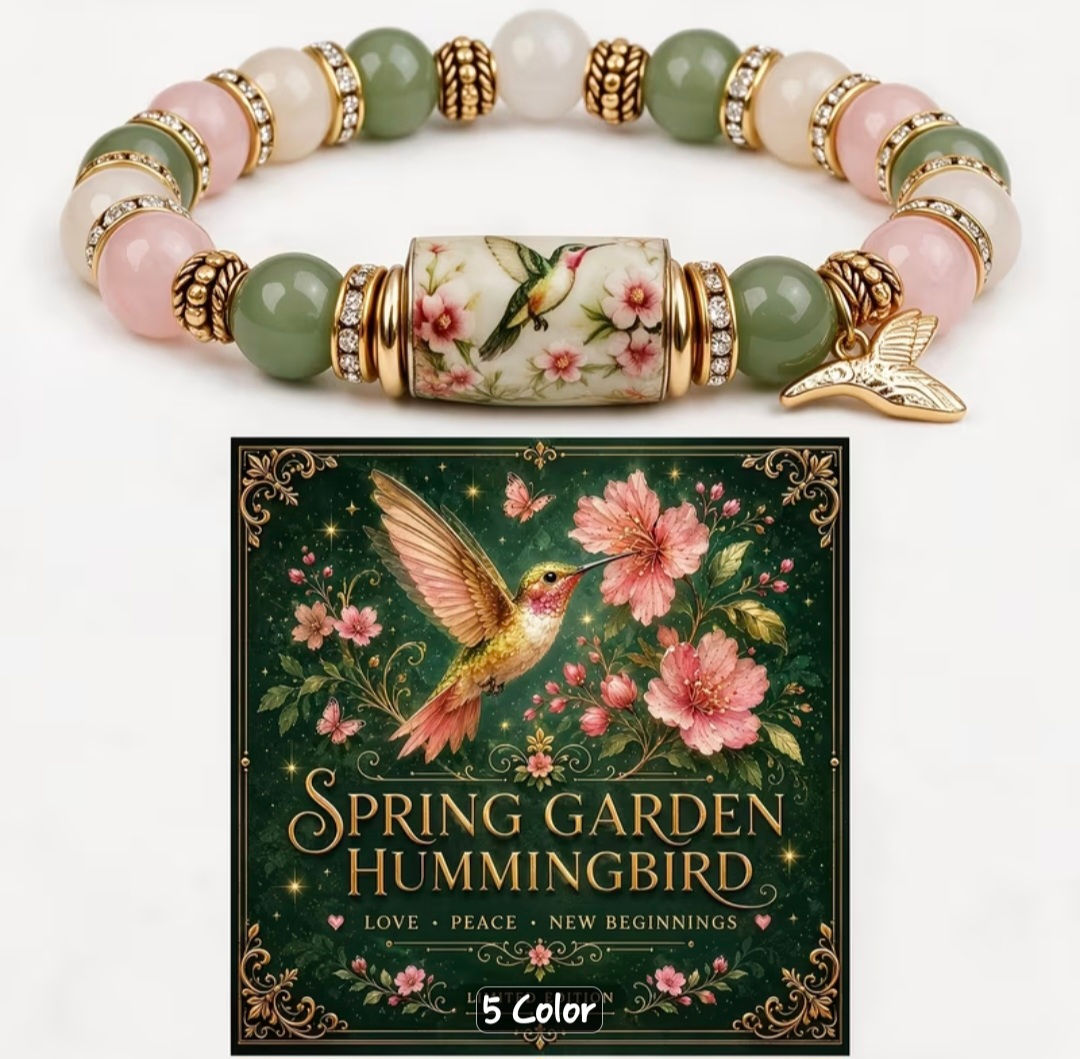 Spring Garden Hummingbird Bracelet