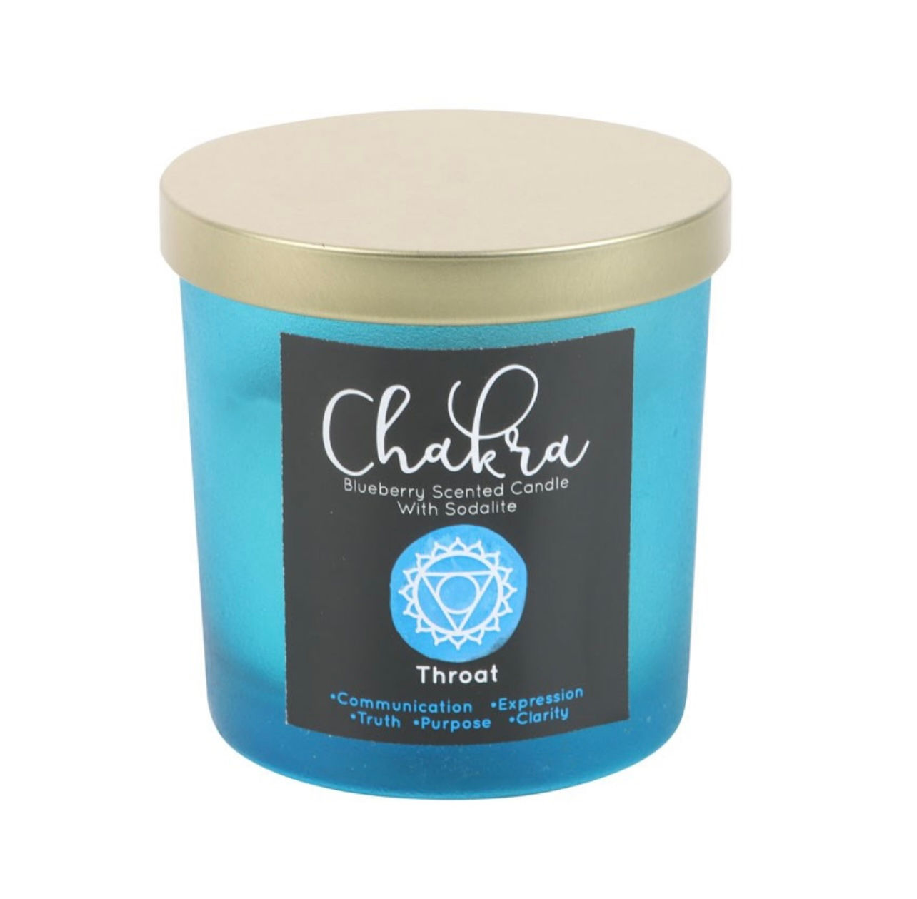 Throat Chakra Blueberry Chip Candle