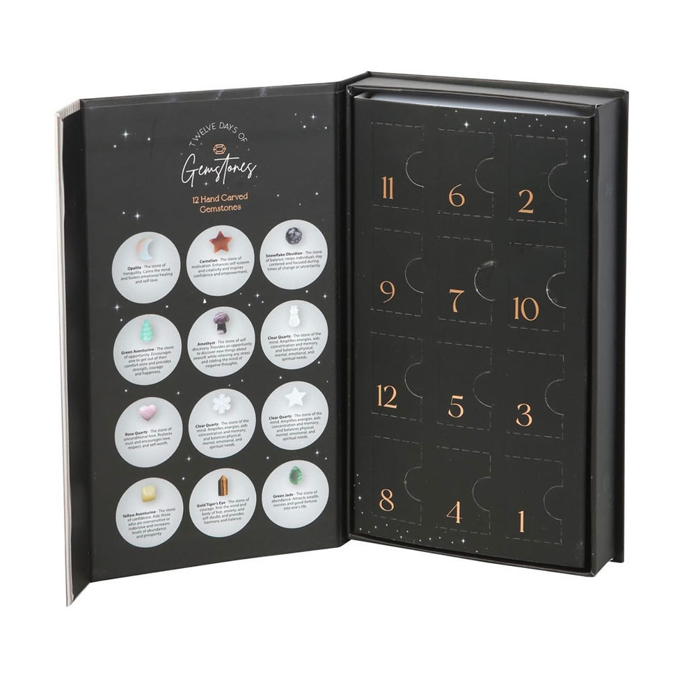 Thumbnail: 12 Days Of Gemstones | 12 Hand Carved Gemstones | Advent Calendar