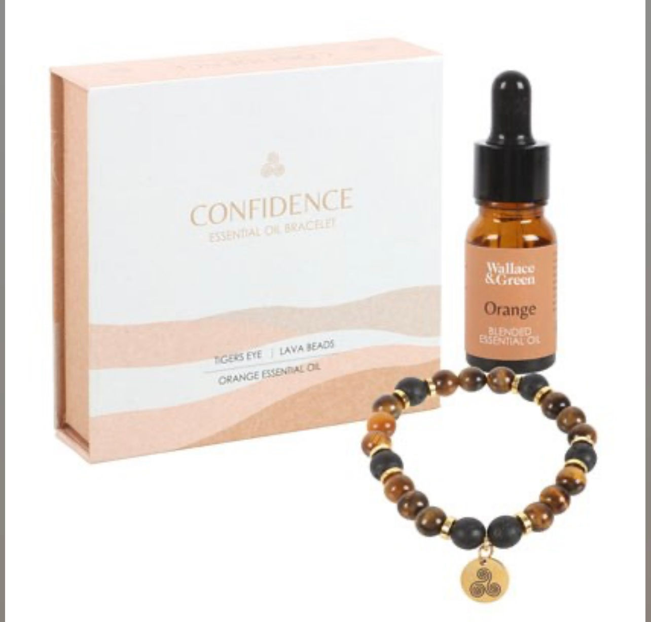 Confidence lava bead bracelet and essential oil gift set