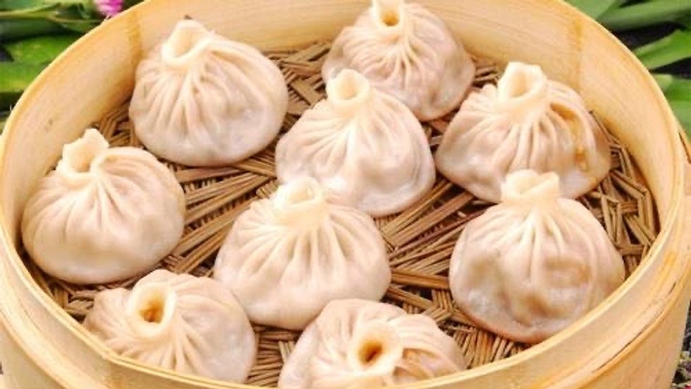 Xiaolongbao and Stir-Fried Green Beans with Minced Pork