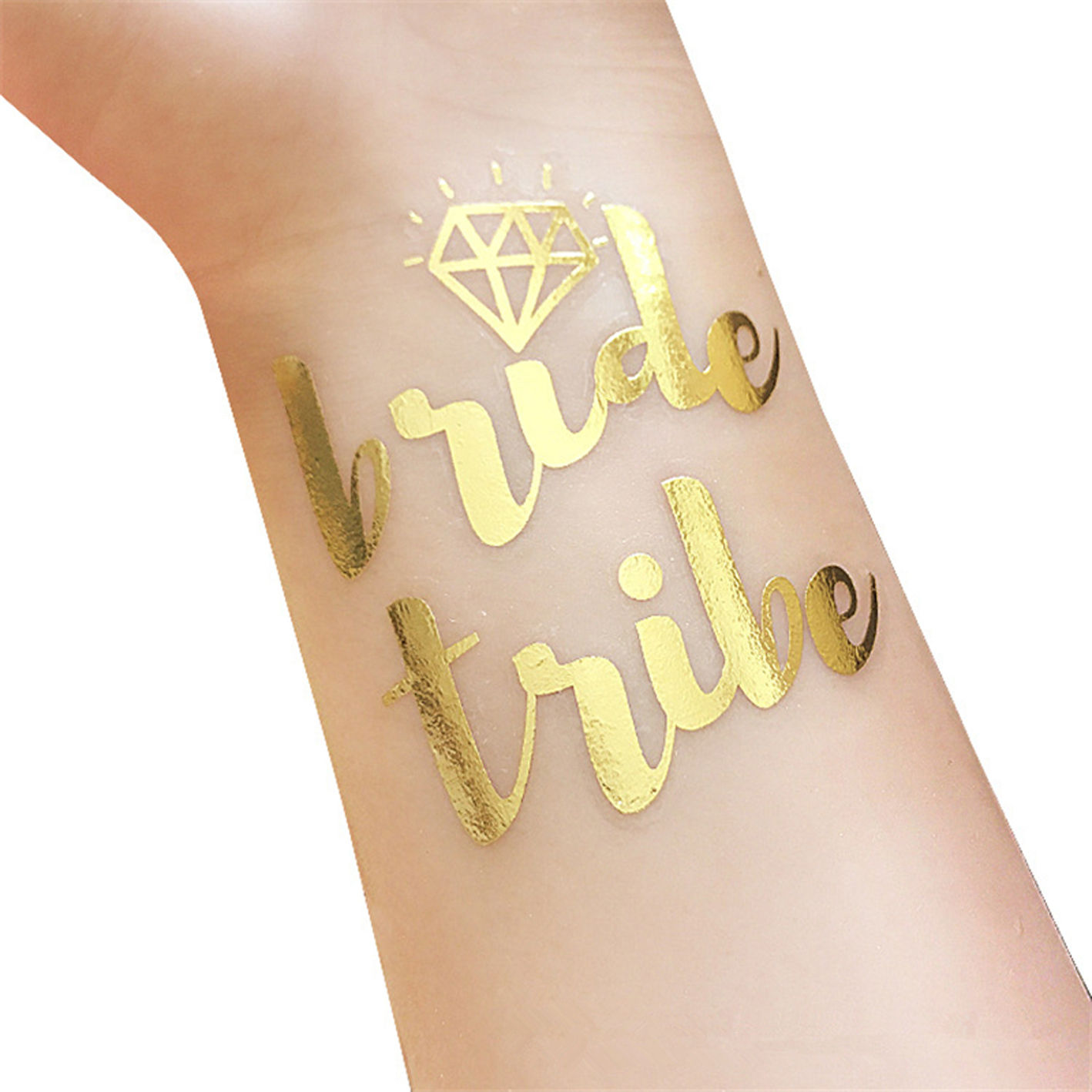 Bride Tribe Gold Temporary Tatoo
