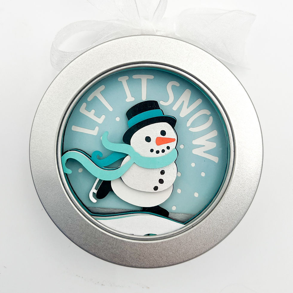 Thumbnail: TIN CAN ORNAMENTS LET IT SNOW BUNDLE