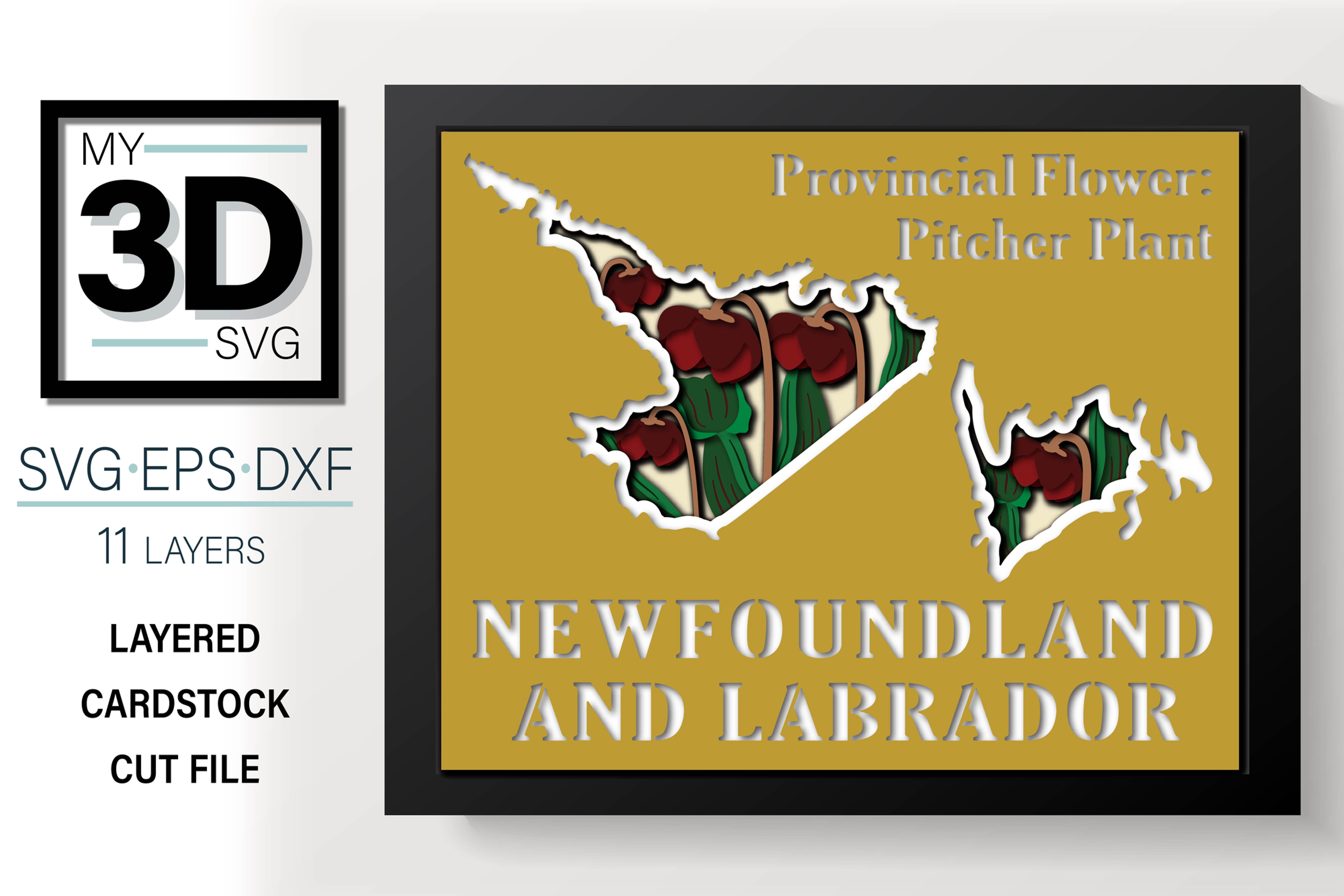 3D NEWFOUNDLAND AND LABRADOR SVG