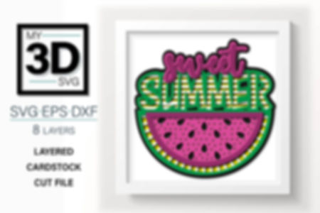 3D Sweet Summer SVG