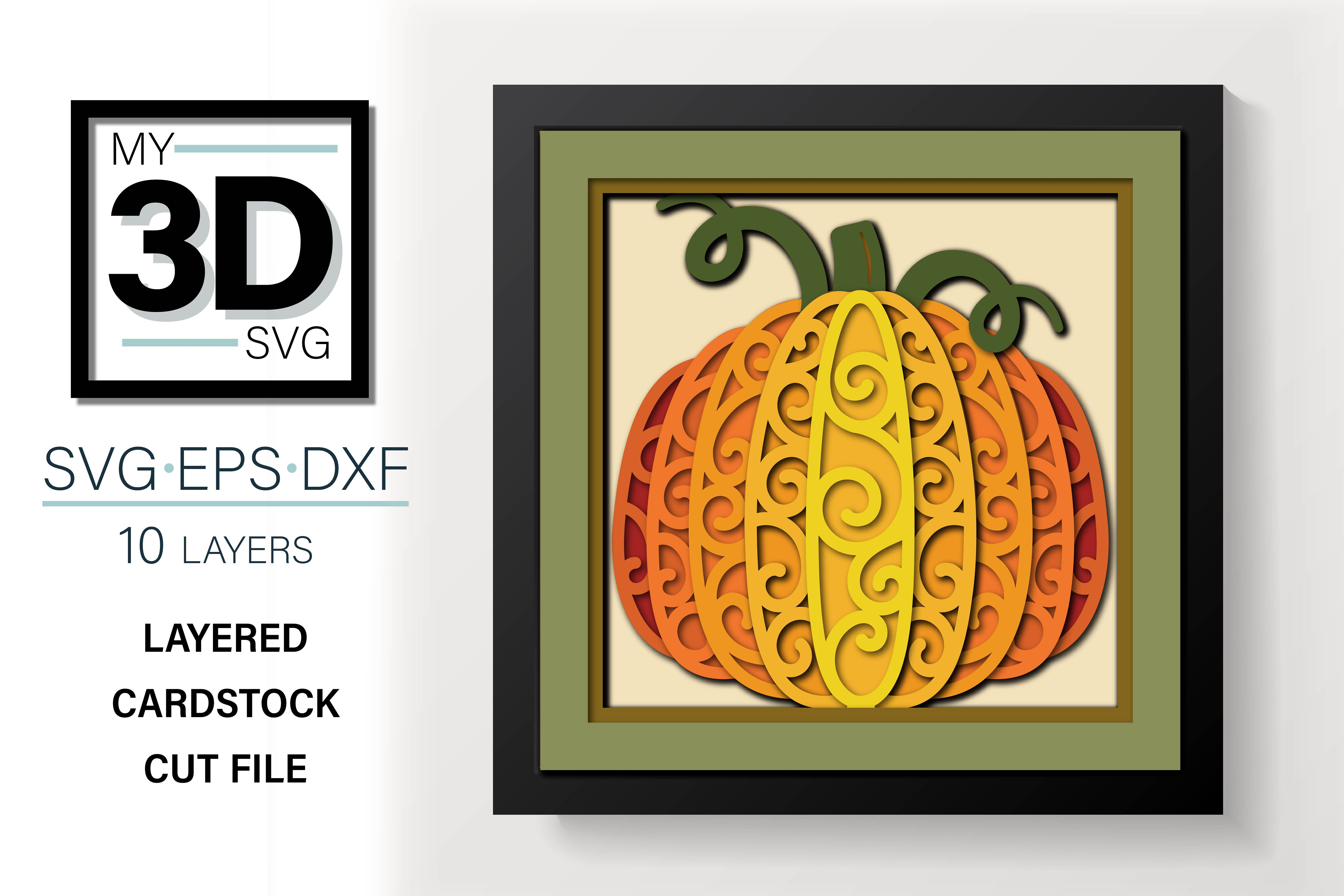 3D SWIRLY PUMPKIN SVG