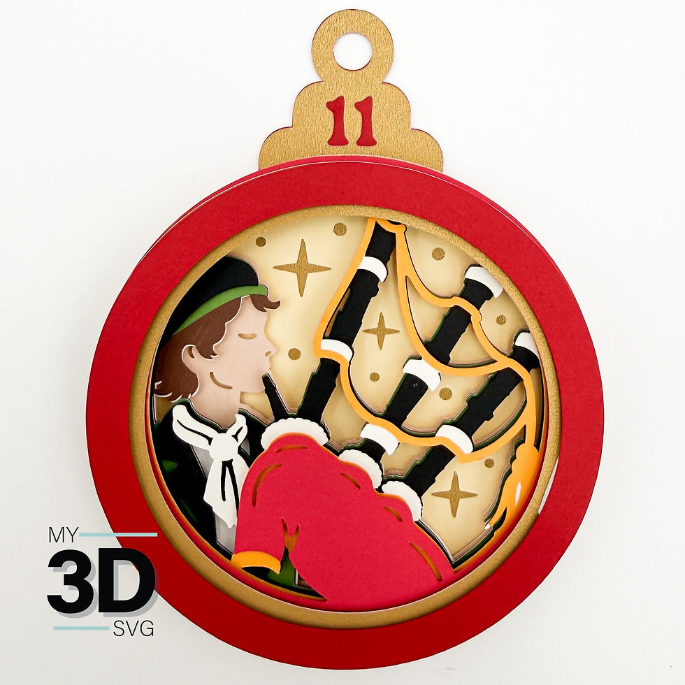 Thumbnail: 12 DAYS OF CHRISTMAS CARDSTOCK ORNAMENTS