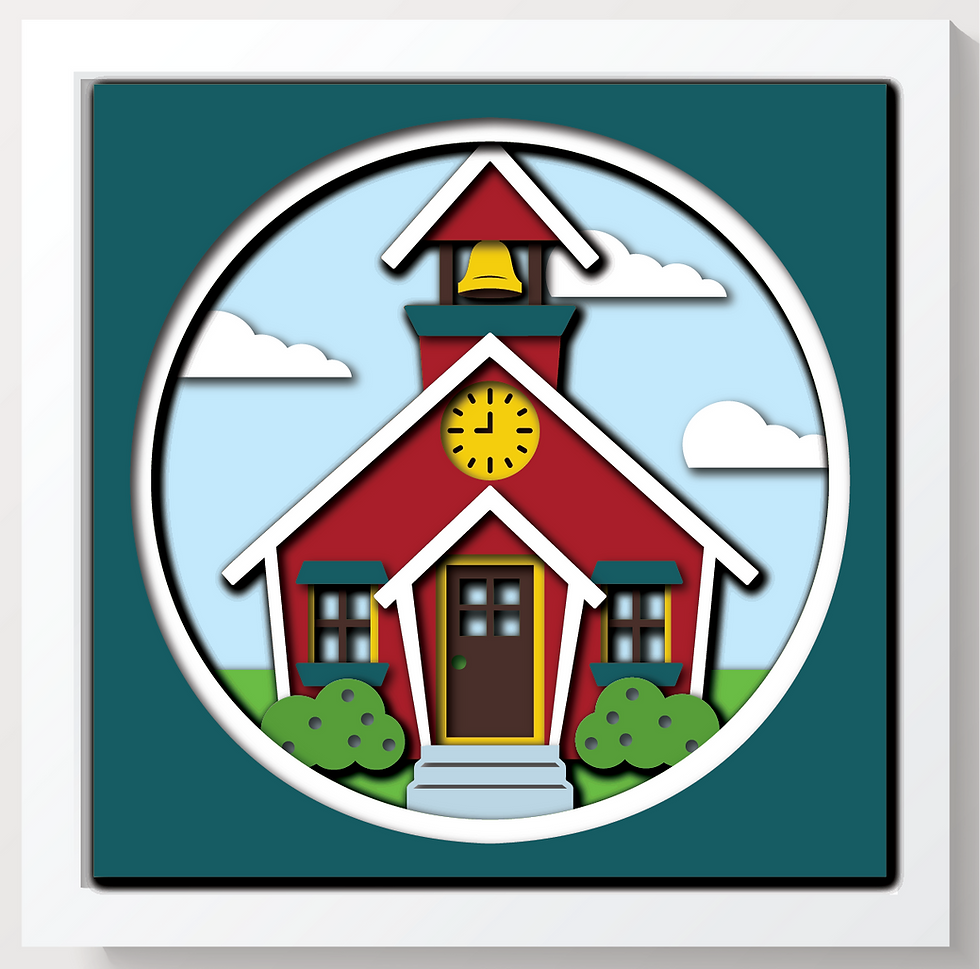 Thumbnail: 3D SCHOOL HOUSE MINI SVG