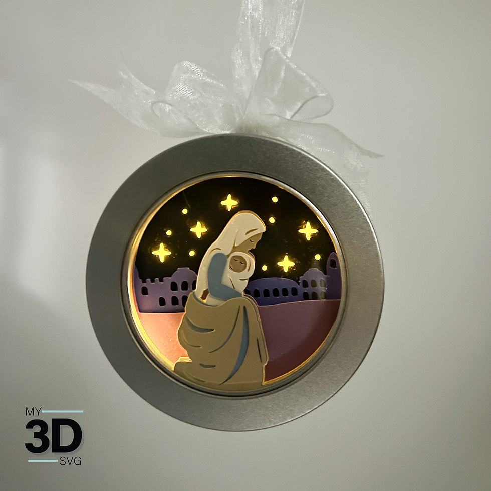 Thumbnail: TIN CAN ORNAMENT SILENT NIGHT