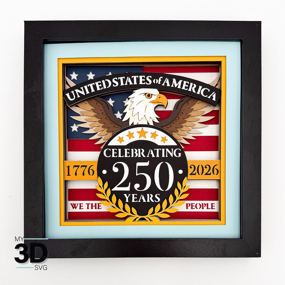 Thumbnail: 3D 250th ANNIVERSARY USA SVG