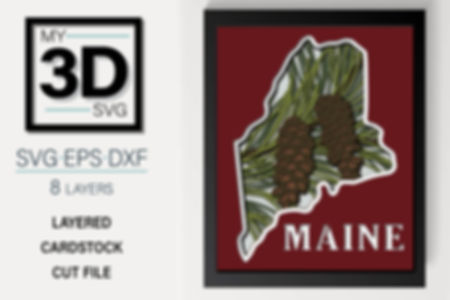 3D MAINE SVG