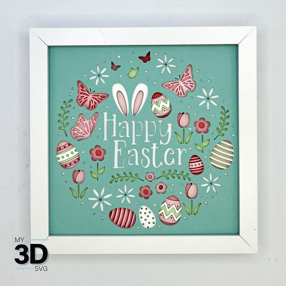 Thumbnail: 3D HAPPY EASTER CARD SVG