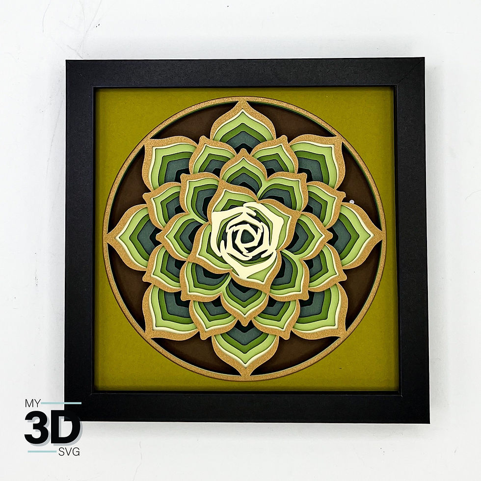 Thumbnail: 3D  SUCCULENT MANDALA SVG