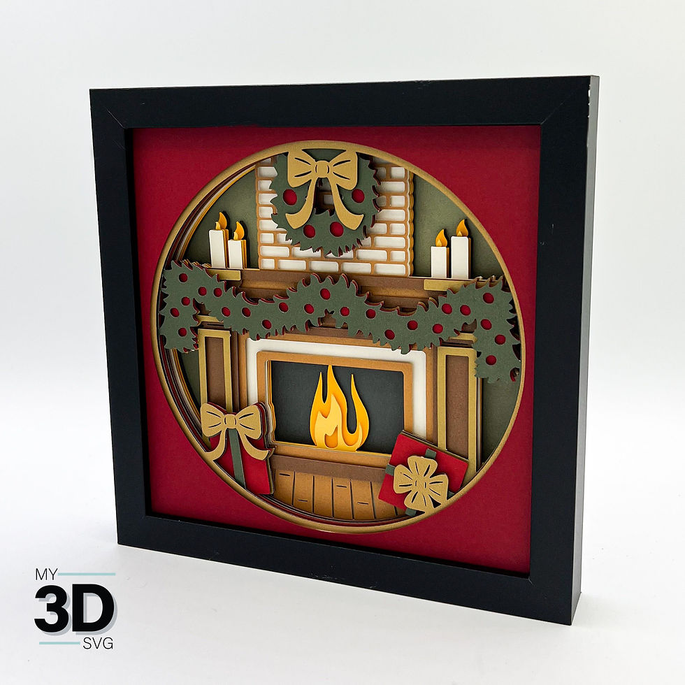 Thumbnail: 3D MANTLE WITH STOCKINGS SVG