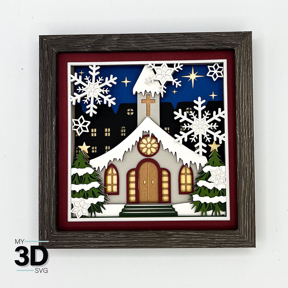 Thumbnail: 3D CHRISTMAS CHURCH SVG