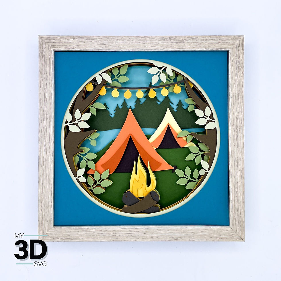 Thumbnail: 3D TENT CAMPSITE SVG