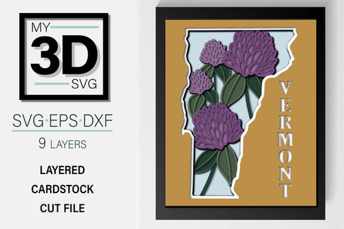 3D VERMONT SVG | My 3D SVG