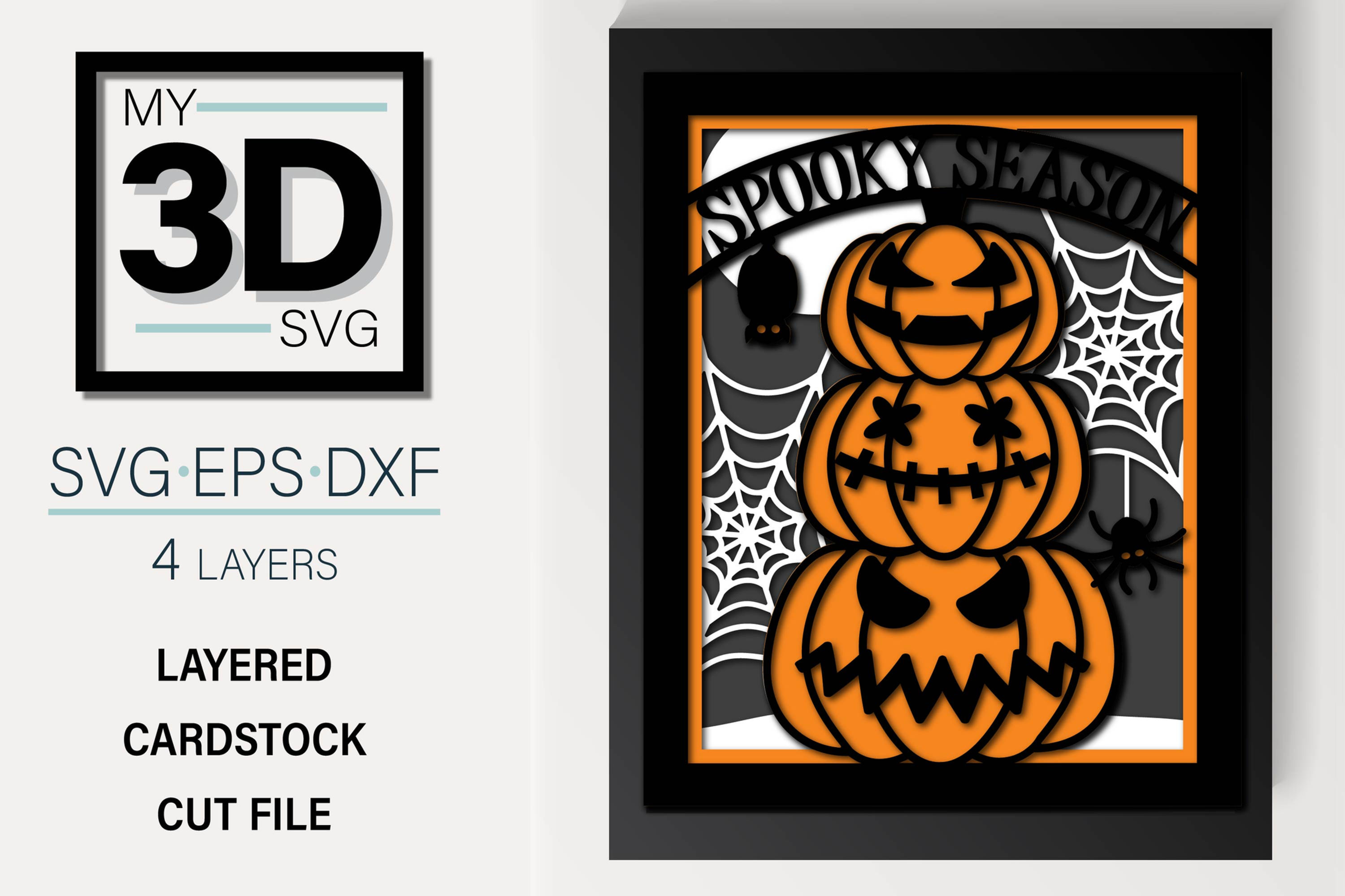 3D SPOOKY SEASON SVG