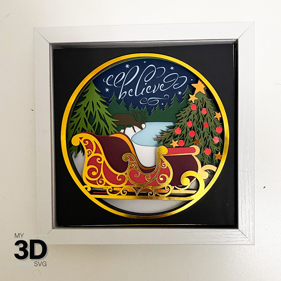 Thumbnail: 3D SANTA'S SLED SVG