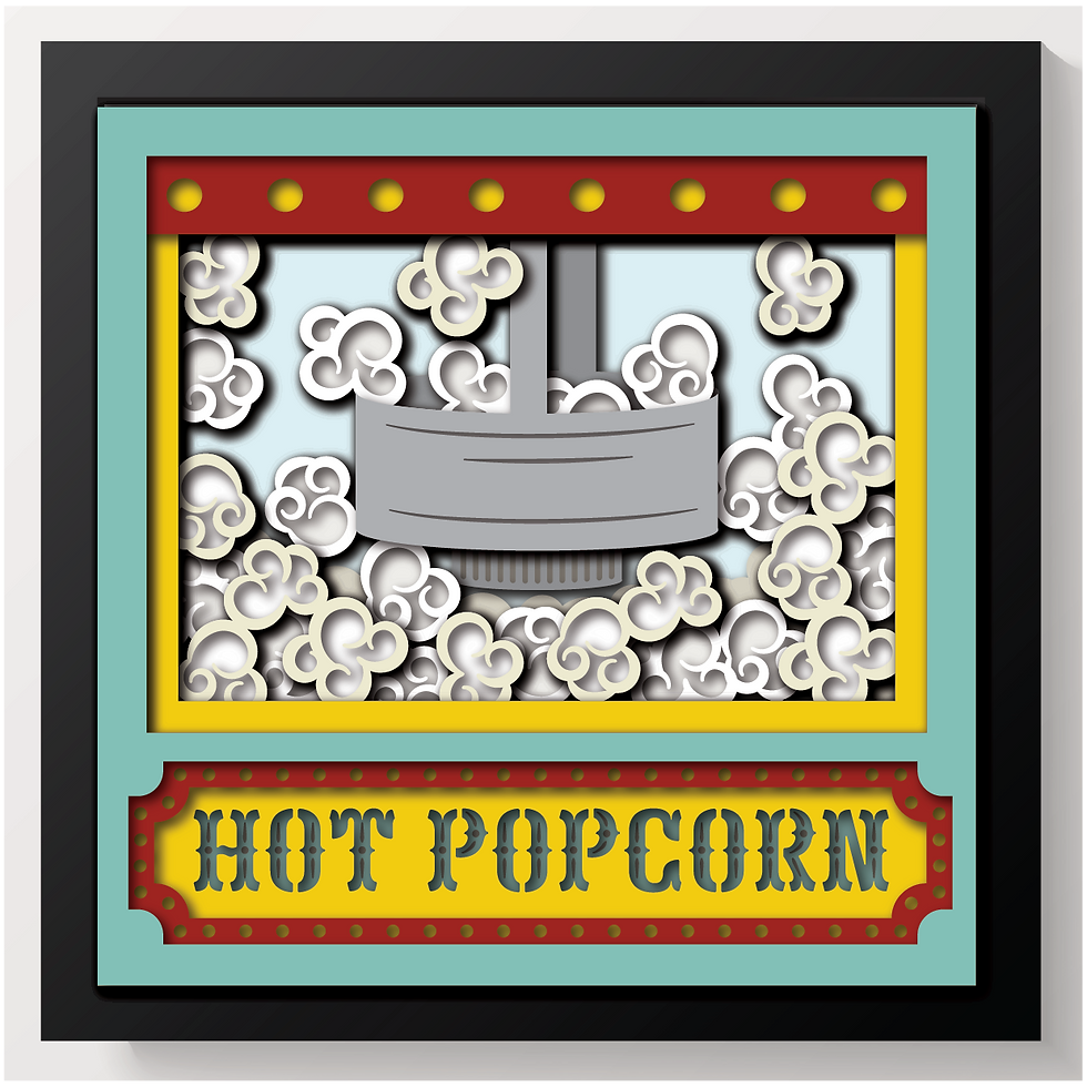 Thumbnail: 3D HOT POPCORN SVG
