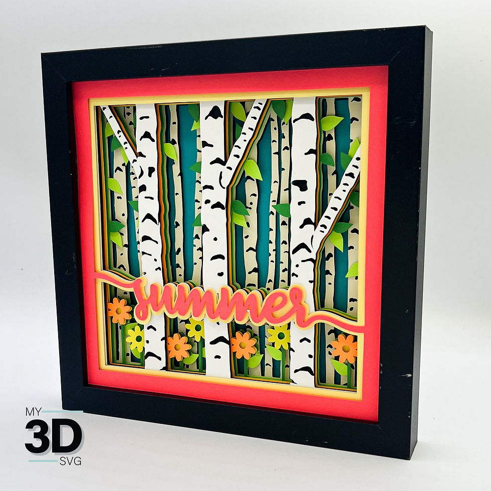 Thumbnail: 3D SUMMER BIRCH TREE FOREST SVG