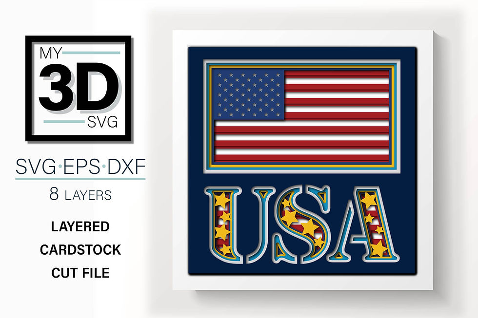 3D USA SVG
