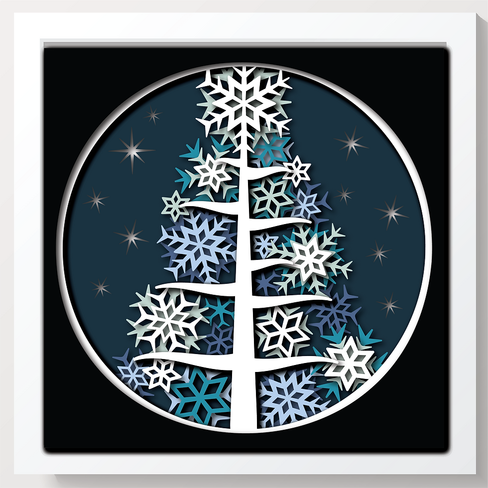 Thumbnail: 3D SNOWFLAKE TREE SVG