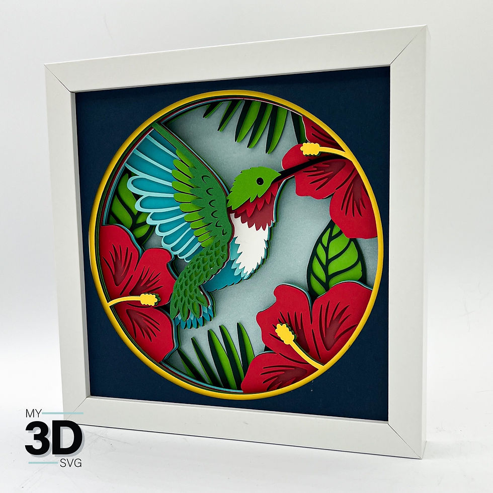 Thumbnail: 3D HUMMINGBIRD 2 SVG