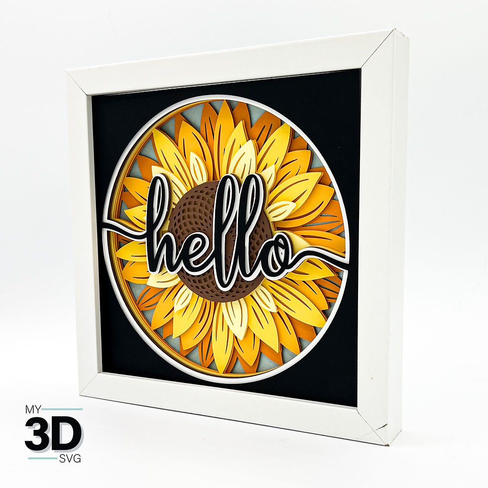 Thumbnail: 3D HELLO SUNFLOWER SVG