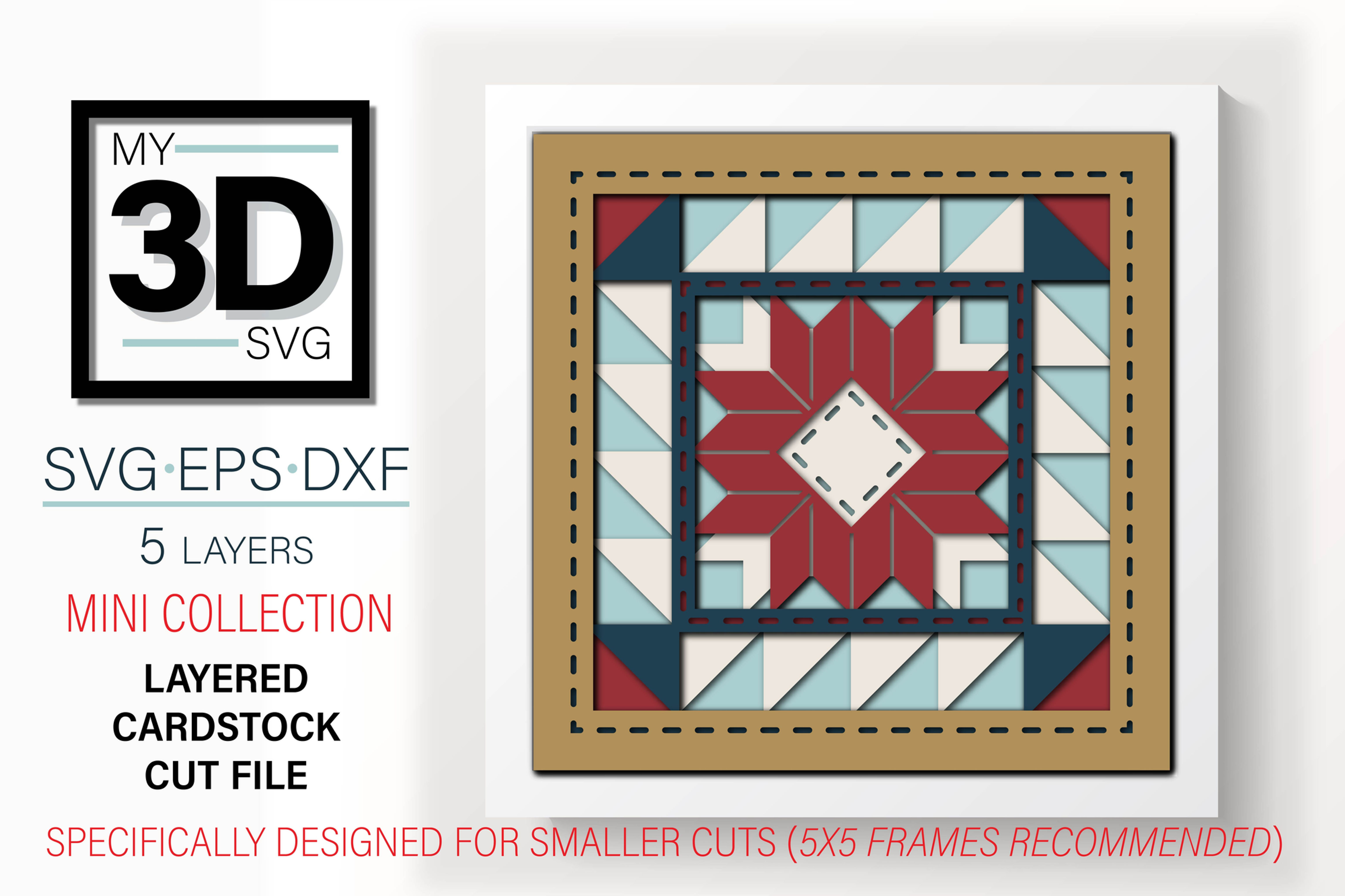3D FLOWER BLOCK MINI SVG