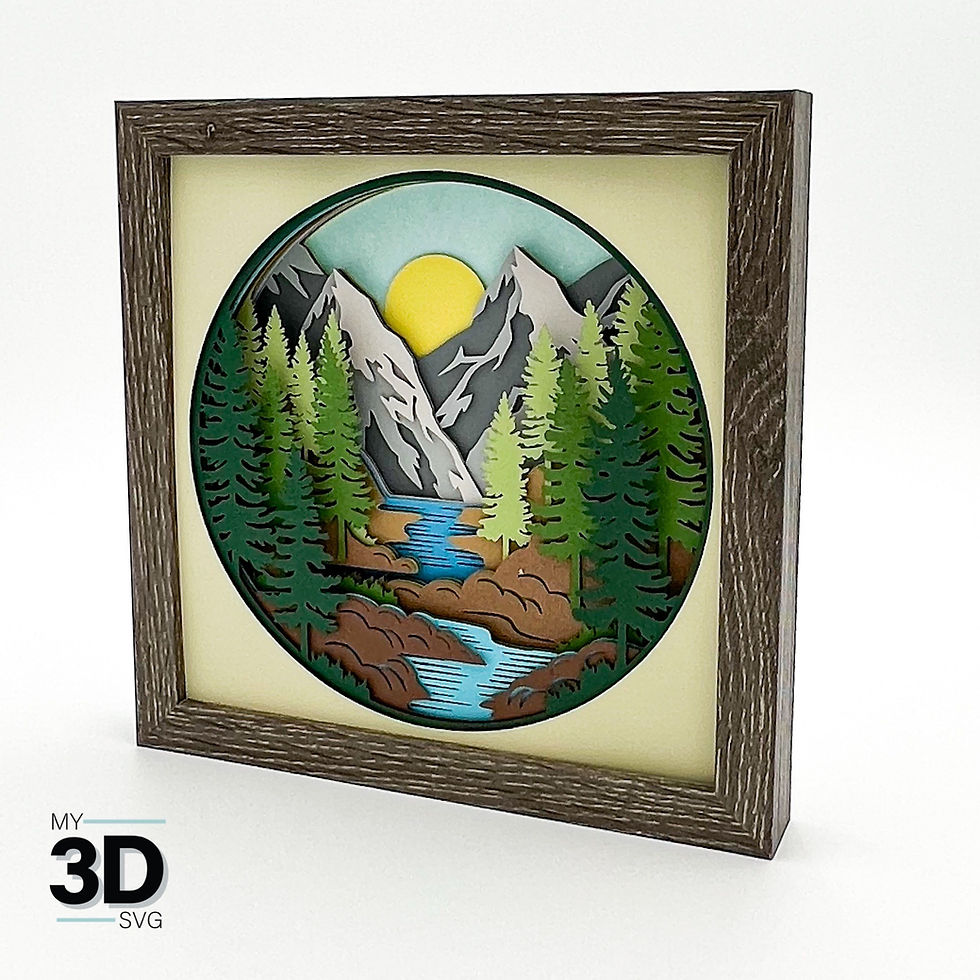 Thumbnail: 3D MOUNTAIN STREAM SVG