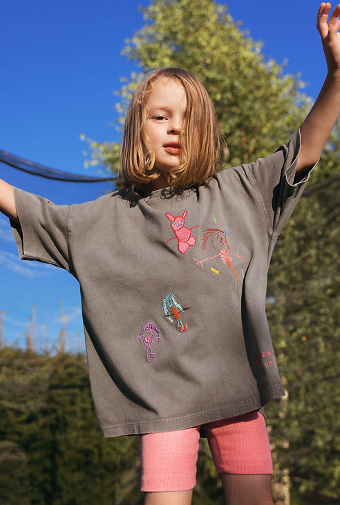 peppermint days embroidered t-shirt