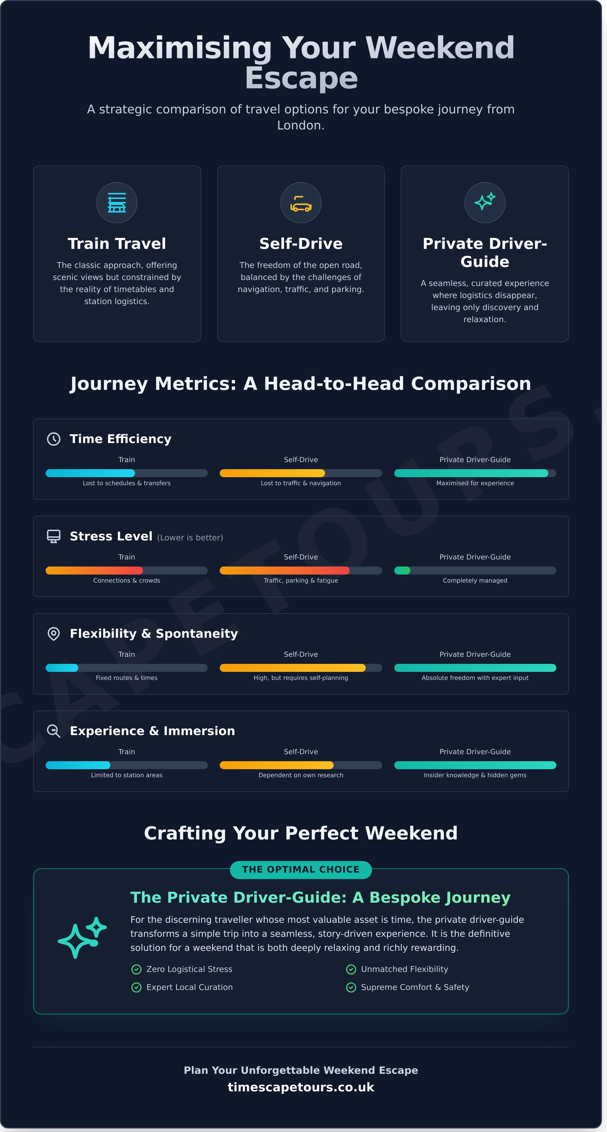 Weekend trips from london infographic - visual guide