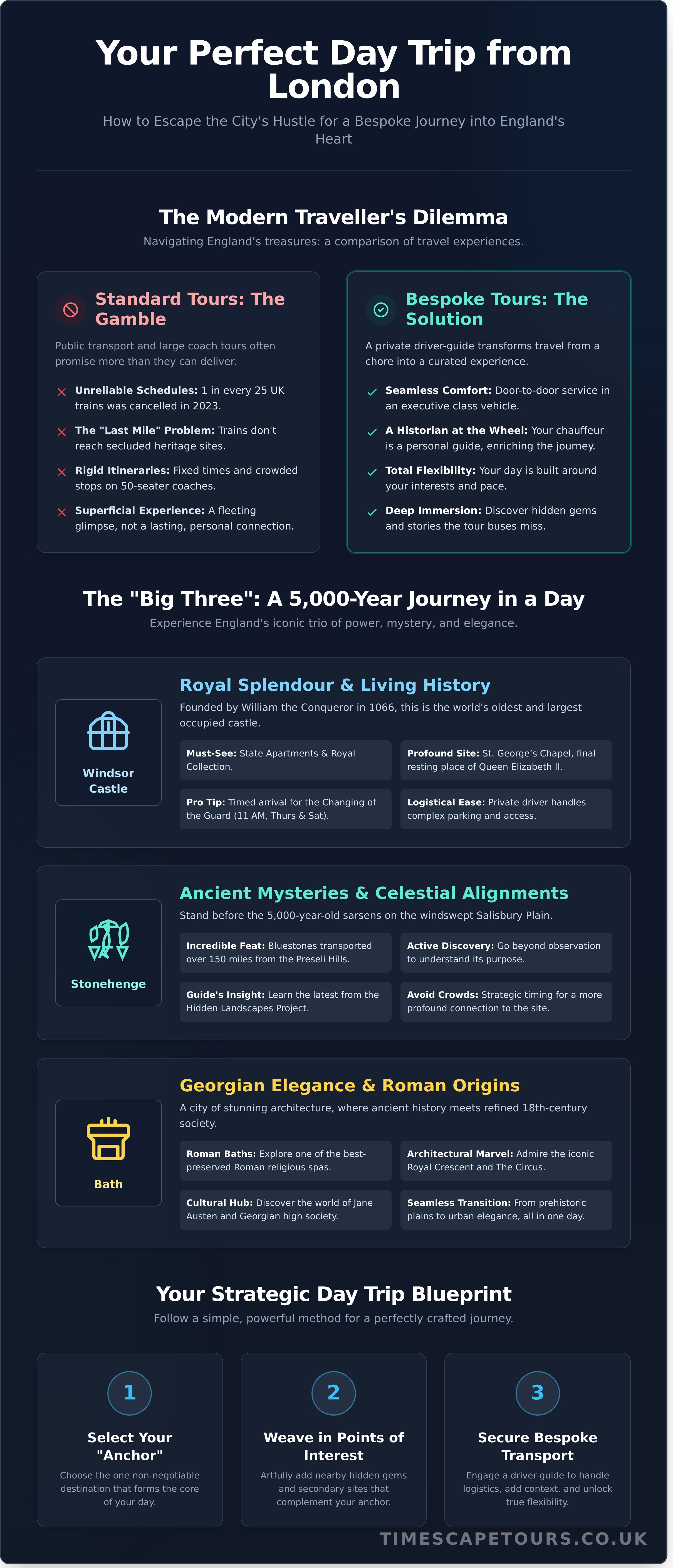 Things to do outside london infographic - visual guide