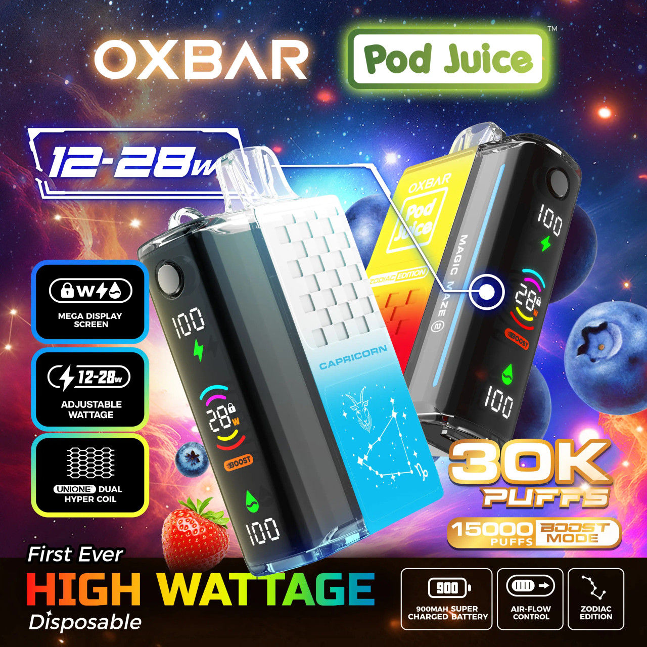 OXBAR X POD JUICE MAGIC MAZE 2 DISPOSABALE VAPE | 30000 PUFFS | 5% NICOTINE | DI