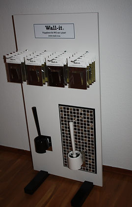 Egengjord monter och försäljningsställ för Wall-it