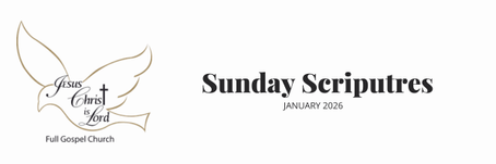 January 2026 Sunday Scriptures