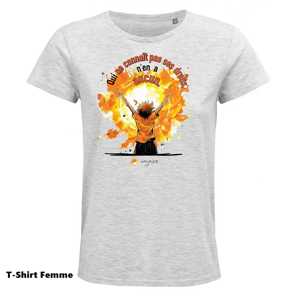 Miniatura: T-Shirt Wojnicz - Connaître ses droits (gris ou naturel)