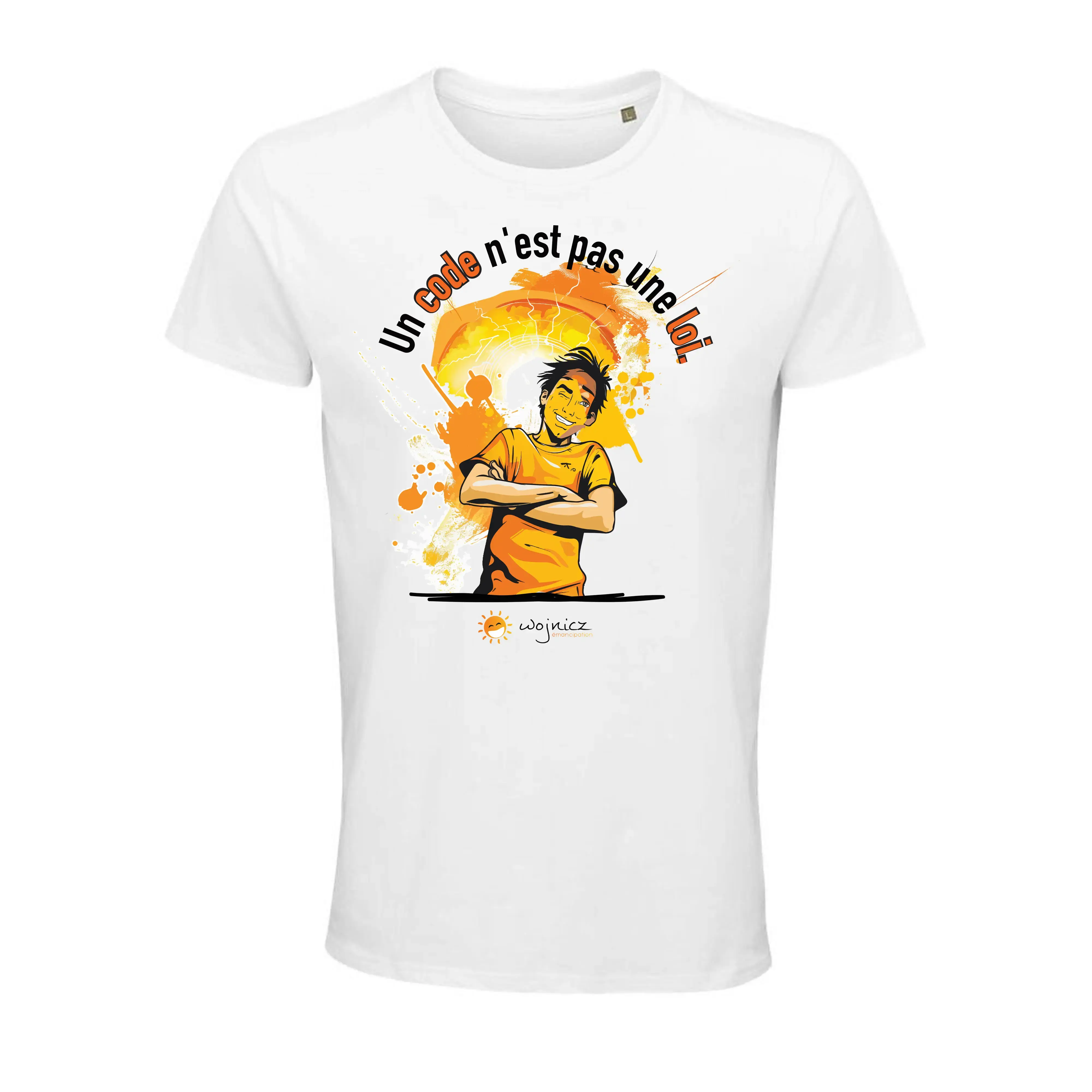 T-Shirt Wojnicz - Code vs Loi (blanc)