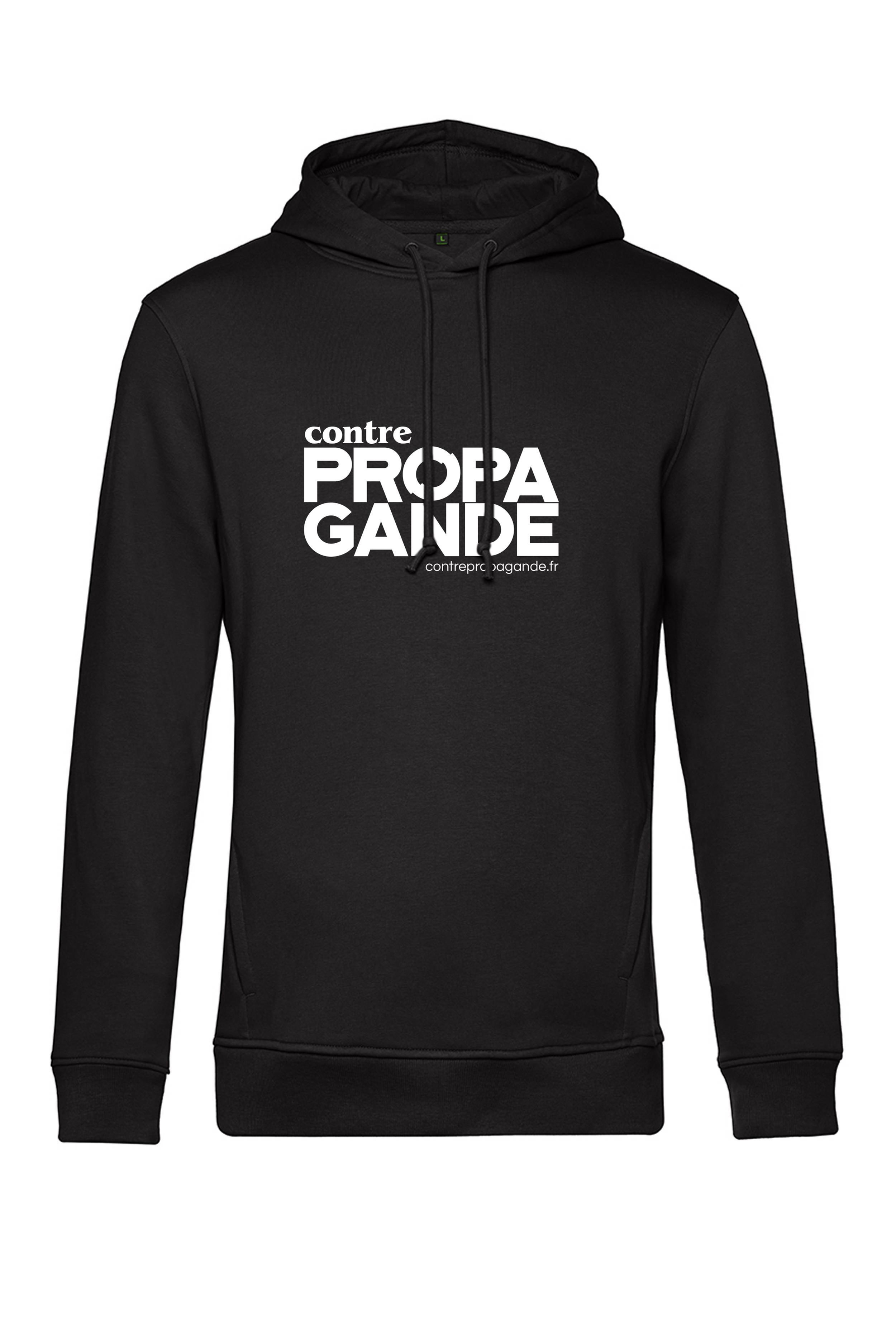 Sweat à capuche Contre Propagande (noir)