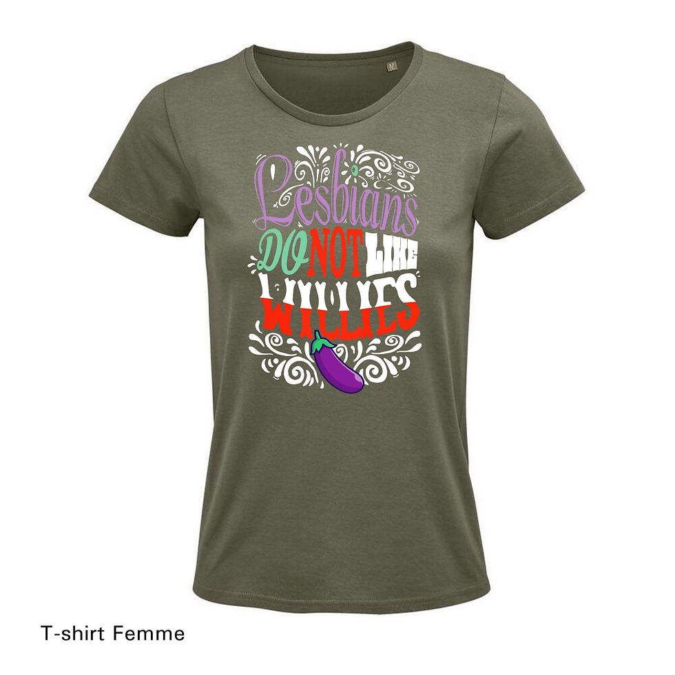 Miniatyrbilde: T-shirt Lesbians (plusieurs couleurs au choix)