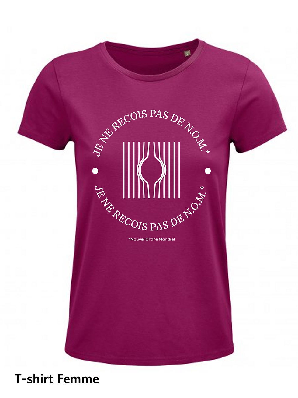 Miniatura: T-shirt Femme Je ne reçois pas de N.O.M (plusieurs couleurs au choix)