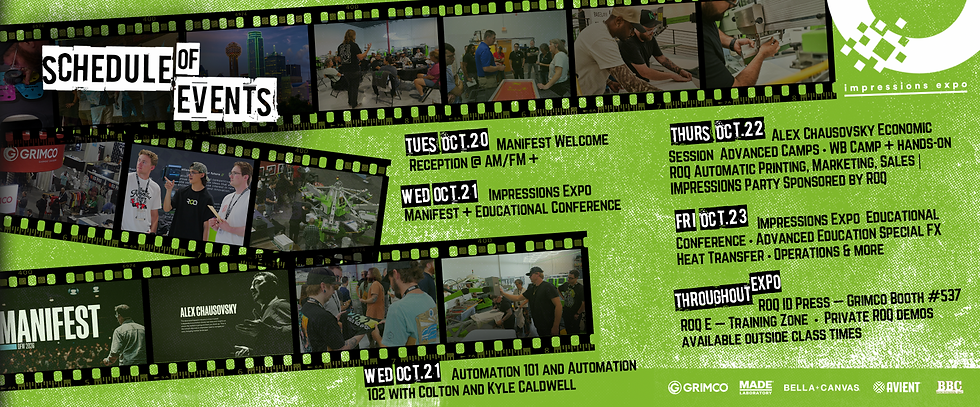 Impressions Dallas Schedule of Events