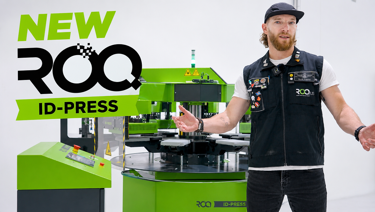 Buck Premo showcasing the new ROQ ID Press